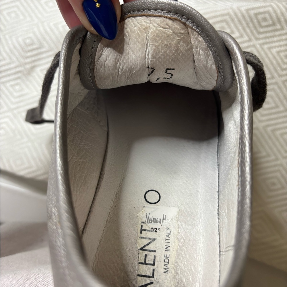 Valentino  platform women’s silver Gray Sneakers size 7.5 - Picture 8 of 15